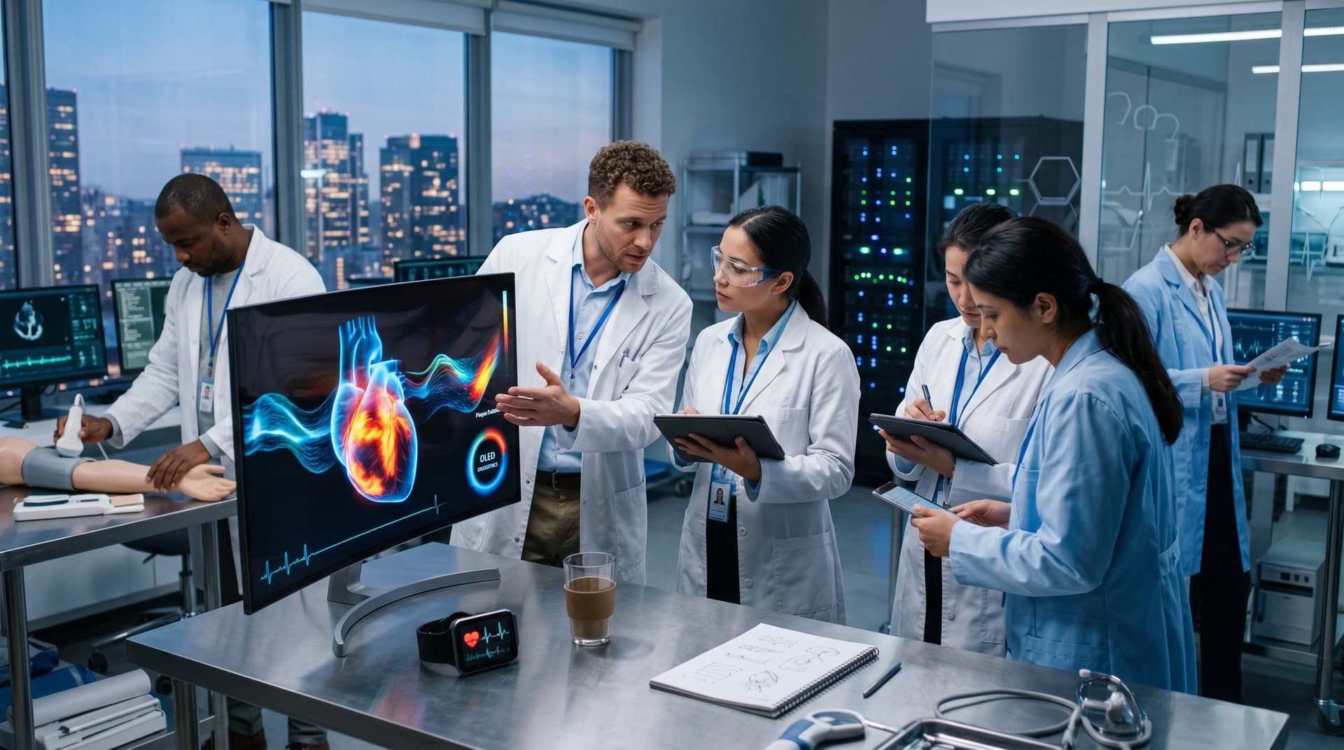 Researchers analyze AI-enhanced 3D heart echocardiogram in high-tech longevity lab