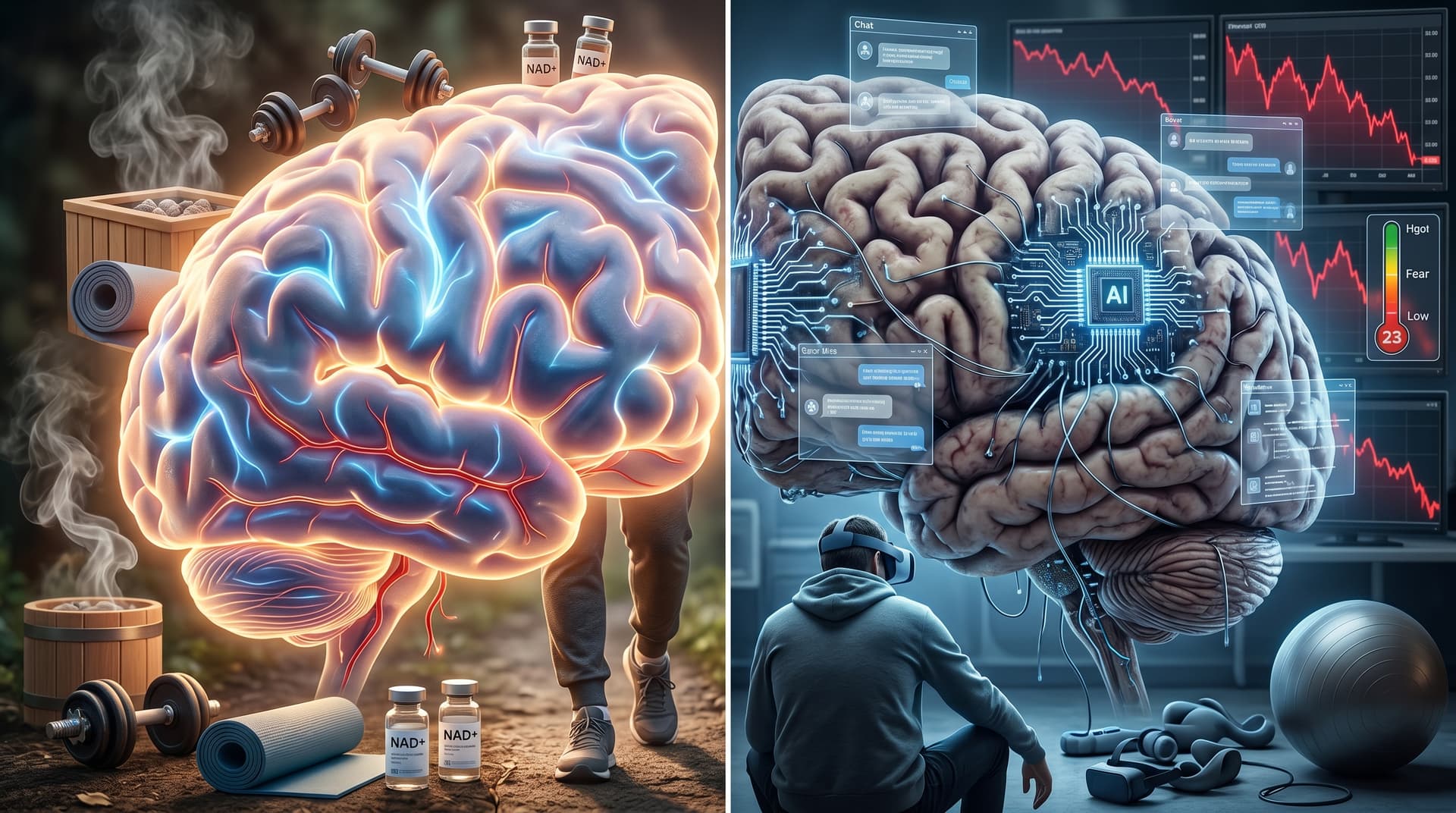 AI-Assisted Cognition Risks Biohacking Longevity Goals as Fear & Greed Hits 23 (BTC $74,656)