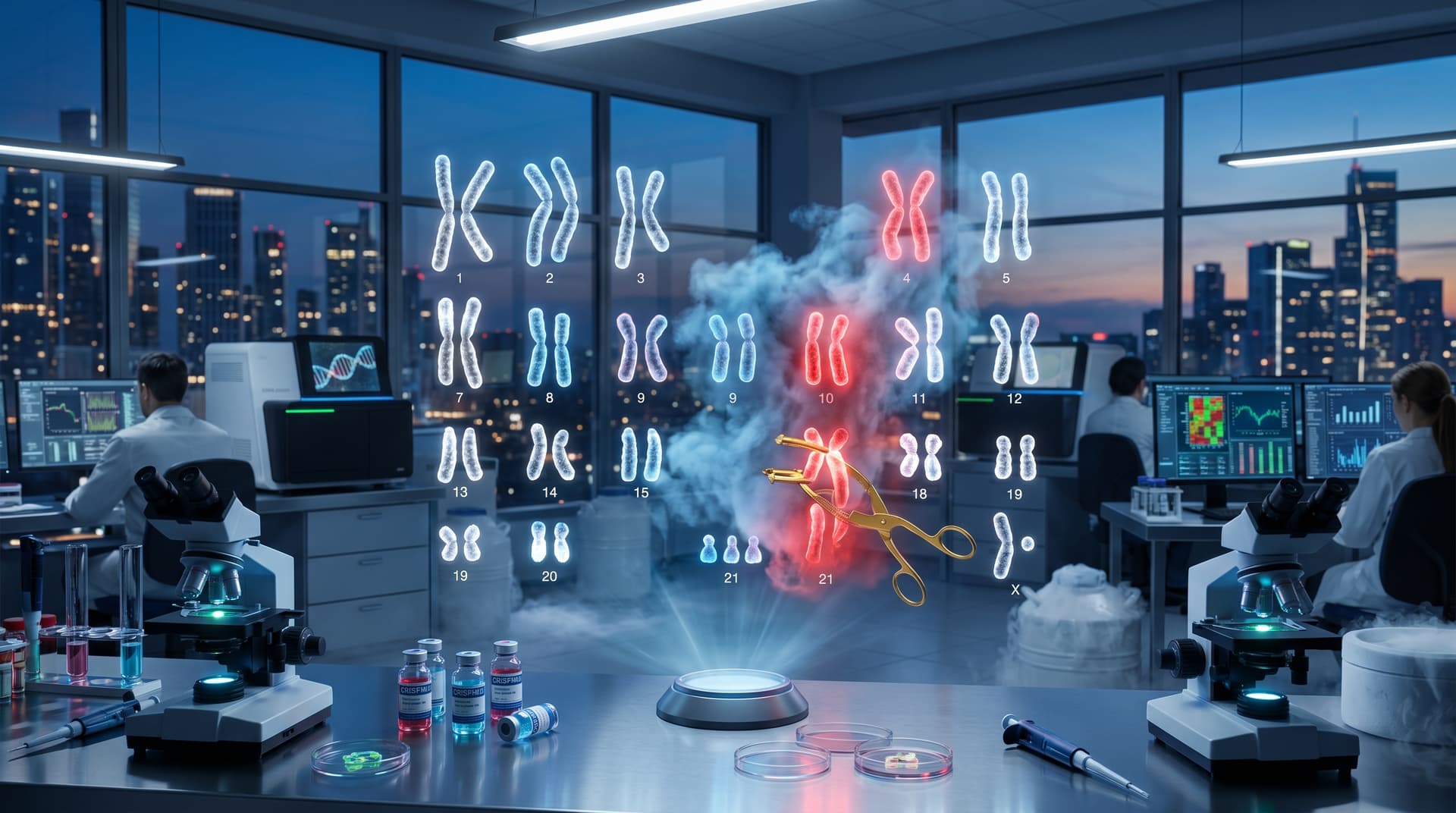 CRISPR Gene Silencing Inactivates 90% Down Syndrome Chr21