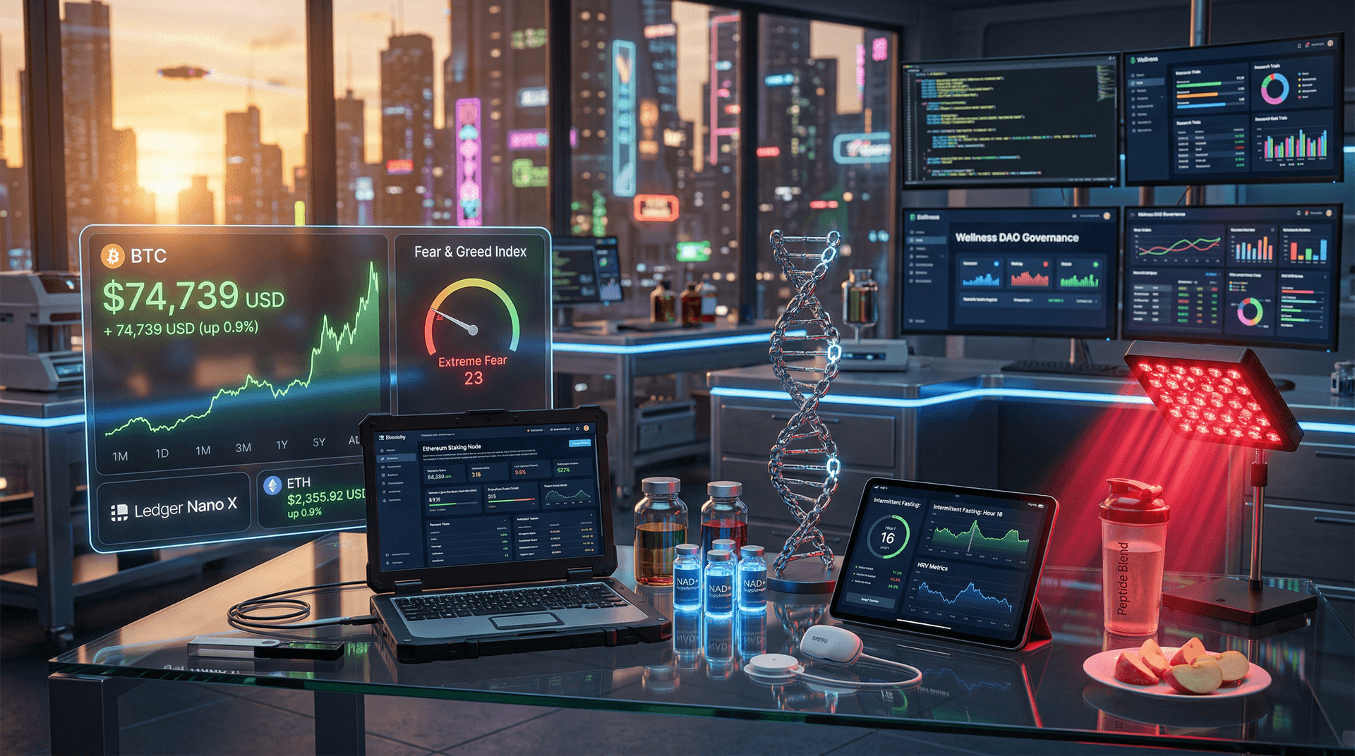 Invest in Cryptocurrency: Biohackers Buy BTC at $74,739 Amid Fear & Greed 23